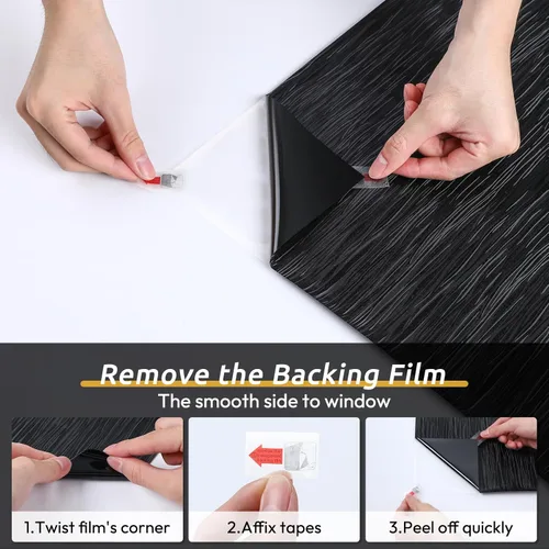 Vista 9 de rabbitgoo Película opaca para ventana, bloqueo de luz solar, cubierta opaca para reducción de rayos ultravioleta, extraíble para oscurecer