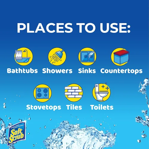 Vista 5 de Soft Scrub Limpiador Multiusos para Cocina y Baño con Oxi, 36 onzas (paquete de 6)
