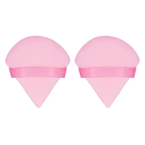 Vista 13 de 2 esponjas triangulares para polvo, esponja para maquillaje facial para polvo corporal suelto, herramienta de maquillaje de belleza, color negro