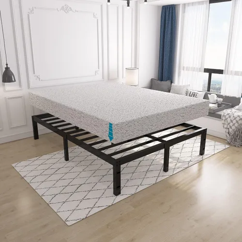 Vista 6 de yookare Base de cama básica de soporte resistente de 14 pulgadas, 4000 libras, base de colchón, repuesto de somier, plataforma de listones de acero