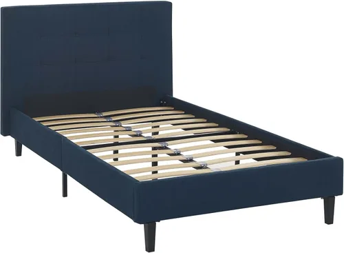 Vista 97 de Modway Linnea - Cama tapizada de plataforma blanca con soporte de listones de madera