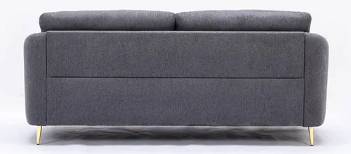 Vista 6 de Acme Muebles Yuina Sofá tapizado de tela y metal en gris y dorado