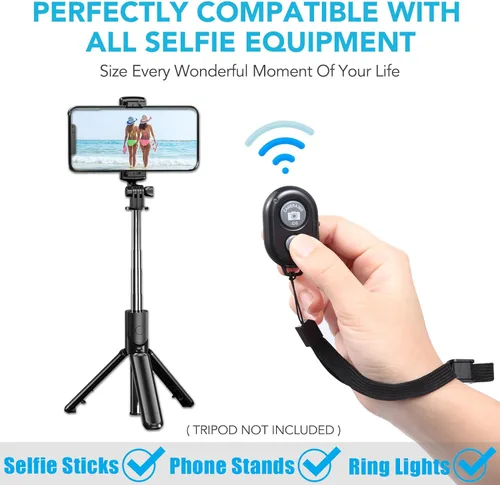 Vista 4 de Paquete de 2 unidades de control remoto inalámbrico para cámaras - Control remoto inalámbrico para teléfonos iPhone y Android, iPad, iPod, tableta