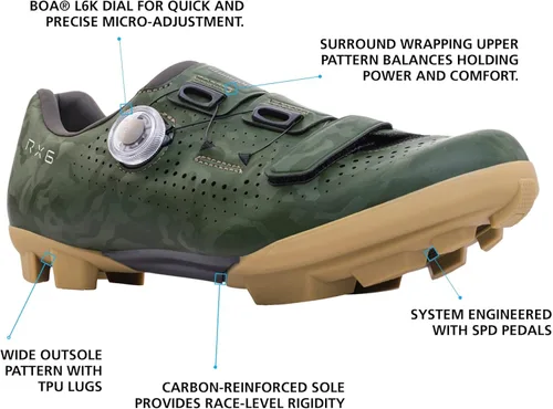 Vista 2 de SHIMANO SH-RX600 - Tenis de ciclismo versátiles para hombre