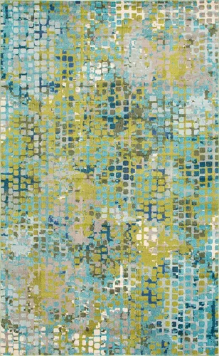 Vista 11 de Tapete Unique Loom colección Jardin para múltiples áreas, abstracta, vibrante, Polipropileno, Gris/Marrón