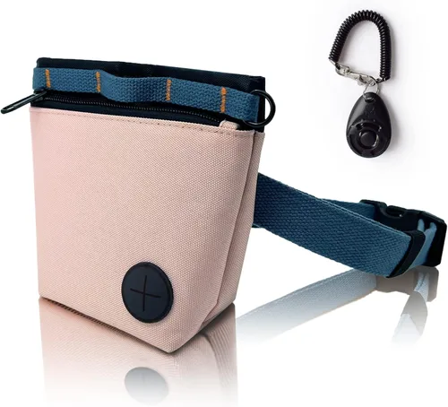 Bolsa de golosinas para perros con clicker de entrenamiento de mascotas, kit de bolsa de entrenamiento para perros, cierre magnético, entrenamiento