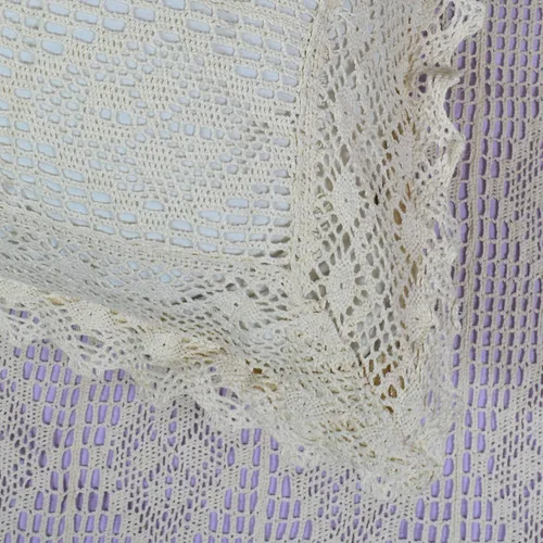 Vista 6 de ABREEZE Juego de ropa de cama vintage de algodón con ganchillo, colcha floral de encaje beige con fundas de almohada, 3 piezas, tamaño Queen