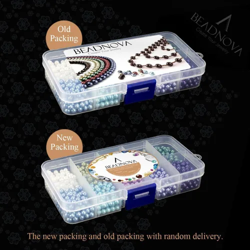 Vista 7 de BEADNOVA Cuentas de perlas de satén para manualidades, pequeñas perlas de imitación de vidrio sueltas para fabricación de joyas