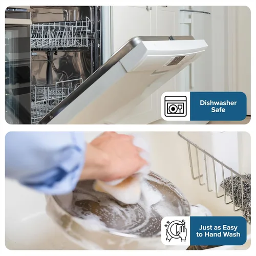 Vista 3 de Viking Nonstick Double Burner Griddle, 19 x 11 Inch Hard Anodized Kitchen Grill Pan with Handles, Oven Safe, Works on Gas, Ceramic, and Electric