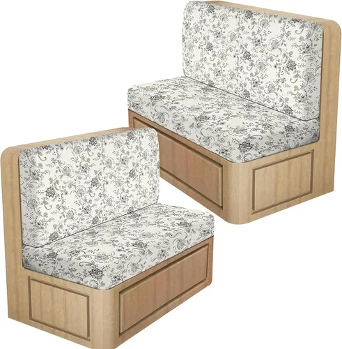 Vista 25 de Fundas de cojín de aspecto de cuero para RV Dinette, fundas elásticas para cojines de camping para sofá de remolque de viaje, asiento de cabina