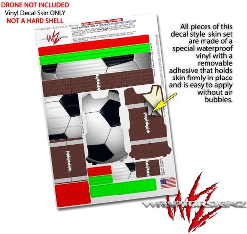 Vista 4 de Skin Wrap 2 Pack para DJI Ryze Tello Drone balón de fútbol Drone No Incluidas