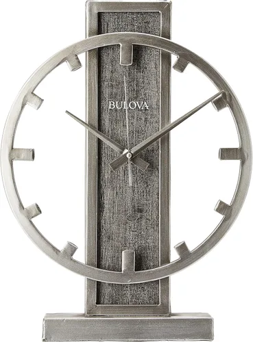 Vista 2 de Bulova B1864 Streak Reloj de sobremesa, tono plateado envejecido 2.63 x 12 x 16