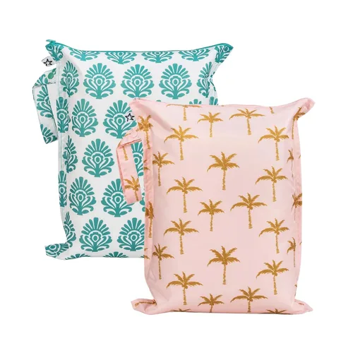 Vista 10 de Tiny Twinkle Bolsas húmedas a prueba de desorden 1 paquete de bolsas húmedas reutilizables impermeables para trajes de baño Ropa de bebé Bolsa