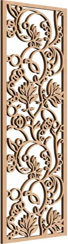 Vista 129 de Ekena Millwork WALW10X25X0250CAPCH Paneles de pared de madera con calado decorativo caspio, 9 3/8 pulgadas de ancho x 24 3/8 pulgadas de alto, cereza