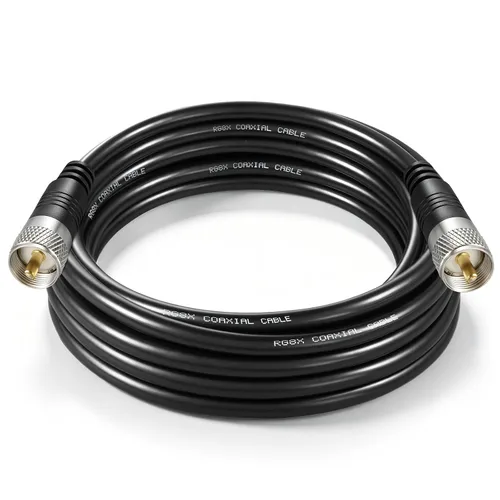 Vista 13 de Cable coaxial RG8x, Cable coaxial CB, 1 pie UHF PL259 Macho a Macho Cables de antena CB de baja pérdida, 50 ohmios para radio HAM, analizador