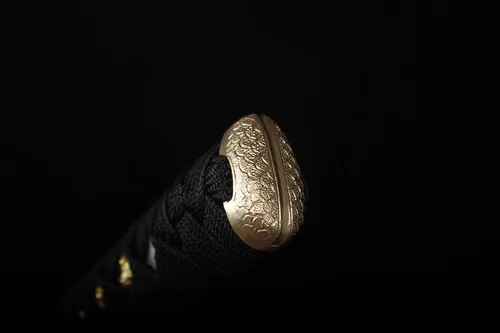 Vista 2 de Katanas japonesas con patrón de arcilla de acero templada, espadas japonesas hechas a mano, espadas catana funcionales de 41 pulgadas