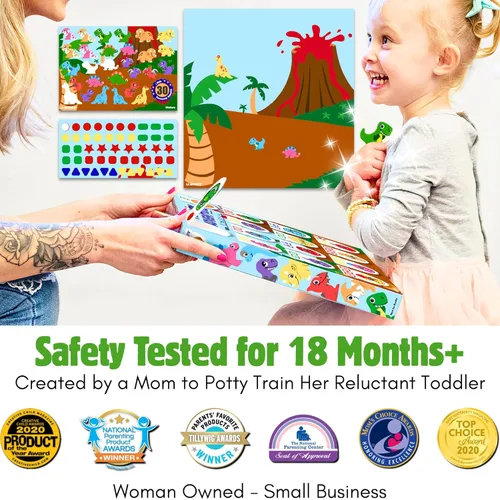 Vista 4 de LIL ADVENTS - Juego de aprendizaje para ir al baño, 14 juguetes de bloques de madera, tabla, tablero de actividades, pegatinas e insignia