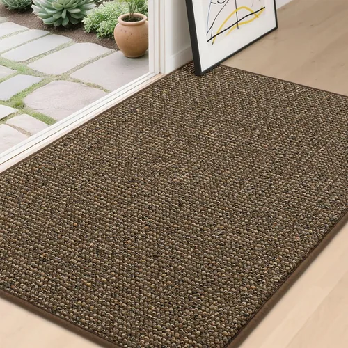 Vista 16 de BEQHAUSE Tapete para puerta de Dirt Trapper de 20 x 32 pulgadas, antideslizante, lavable, tapete de entrada, resistente a la suciedad y absorbente