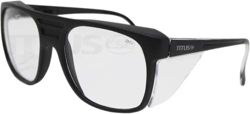 Vista 16 de TITUS G12 Gafas de seguridad estilo retro con malla de acero inoxidable plegable suave o protector lateral de color a juego