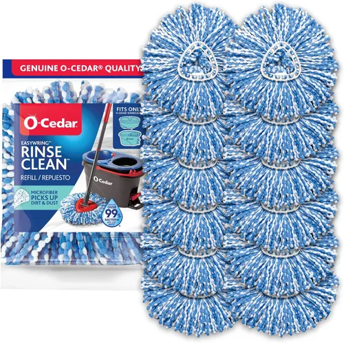Vista 6 de O-Cedar Recambio de fregona giratoria de microfibra RinseClean, 1 unidad (Paquete de 2)