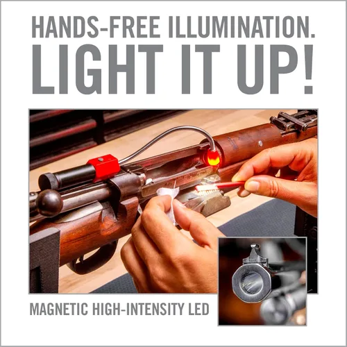 Vista 6 de Real Avid Bore Light, Magnetic, High Intensity LED Bore Illuminator with 5” Flexible Neck for Hands Free Operation and Illuminating Hard to See