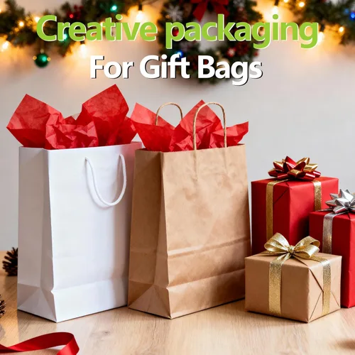 Vista 3 de Bobobag 100 hojas de papel de seda rojo a granel de 20"X14" para bolsas de regalo, papel de envolver, Navidad, bodas, cumpleaños, despedidas