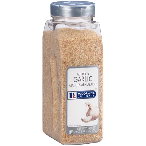 McCormick Culinary Ajo picado, 23 onzas, un recipiente de 23 onzas de ajo picado seco, perfecto para sopas, guisos, aderezos y adobos