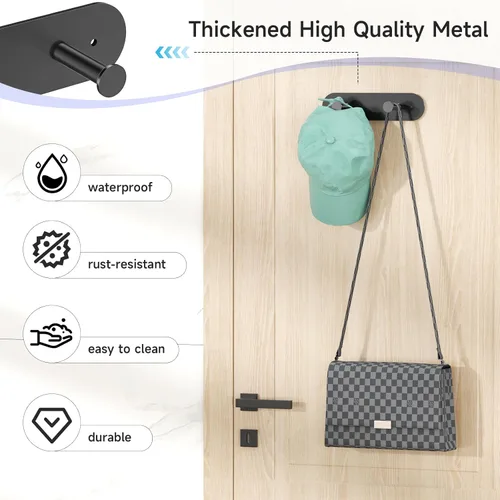 Vista 7 de Soporte para tabla de planchar para montaje en pared, colgador de tabla de planchar con ganchos extraíbles, gancho para tablas de planchar de acero