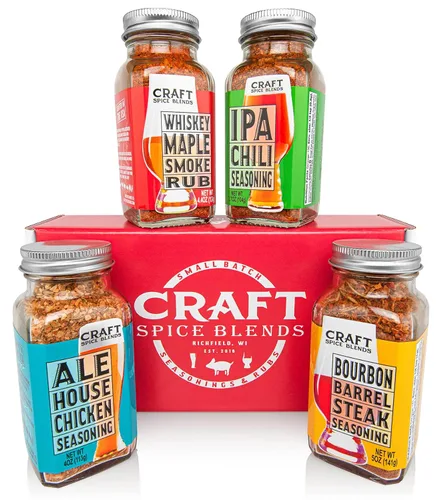 Vista 9 de Craft Spice Blends Set de regalo de condimentos y frotadores para asar a la parrilla de 4 piezas - Especias de primera calidad elevando el listón