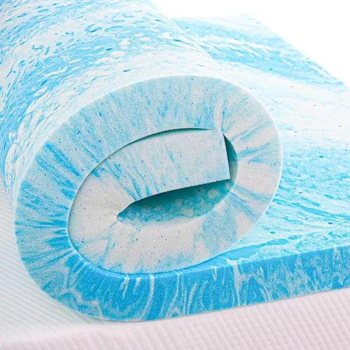 Vista 9 de CHUN YI 3 Inch Memory Foam Mattress Topper Queen, Cooling Ventilation Gel Bed Topper, High Density Mattress Pad for Pressure Relief with 21" Deep