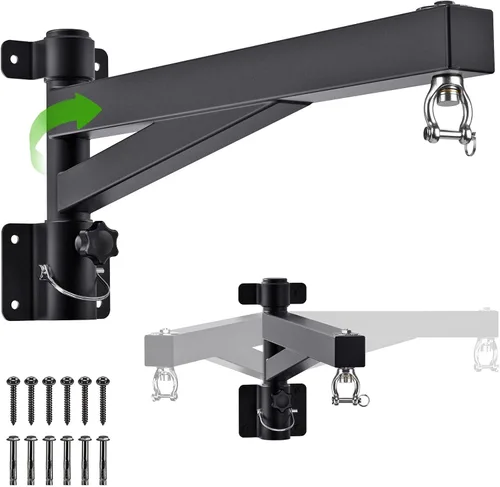 Vista 17 de Kipika Colgador de pared para bolsa pesada, soporte giratorio para bolsa de boxeo resistente para gimnasio en casa, longitud ajustable para bolsa