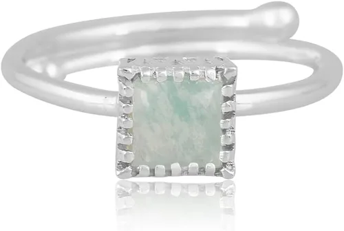 PANOPLY Anillo de plata de ley 925 maciza con piedra de luna arcoíris para mujer, regalos para mamá de hija, regalos para hijo y mamá, idea de
