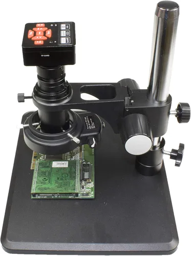 Vista 2 de Vision Scientific VS-12-5607NS-IFR09 Microscopio de inspección industrial con zoom monocular W 16MP HDMI/USB Cámara digital Rango de zoom