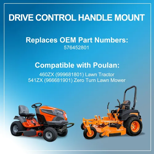 Vista 2 de 576452801 Soporte de mango de control de accionamiento, control de montaje compatible con cortacésped Husqvarna Zero Turn EZ4824 MZ6128 RZ5424 y más