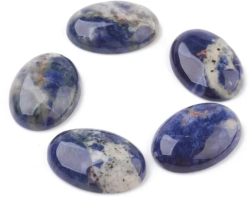 Vista 11 de Crafans Flat Back Gemstone Oval Cabochons Natural Stone Cabochons Healing Power Stone Chakra Crystal for Crafts DIY Jewelry Making Supplies