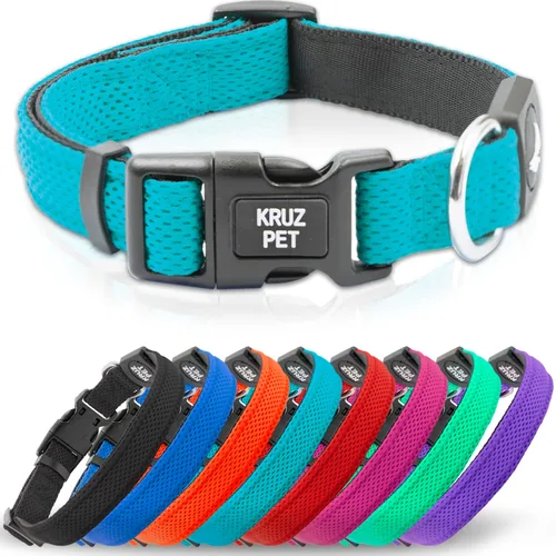 Vista 14 de Kruz Collar de perro para perros pequeños (ancho - 5/8 pulgadas, cuello - 8-12 pulgadas) banda ajustable para el cuello para mascotas con acolchado