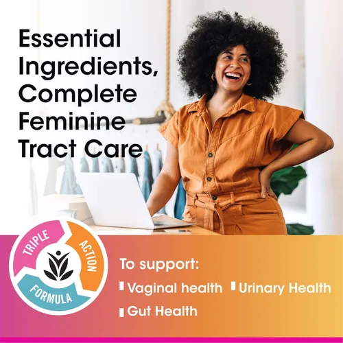 Vista 4 de vH essentials Probióticos para mujeres con prebióticos, arándano y vitamina C – 120 cápsulas – Paquete de 2 – Probióticos vaginales que apoyan