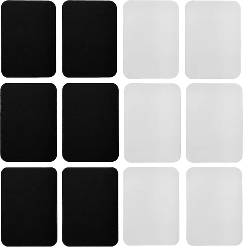 Johnson & Smith Parches para planchar – Parche para planchar de 12 piezas para reparación de ropa, pantalones – Parches de tela adhesiva en formas