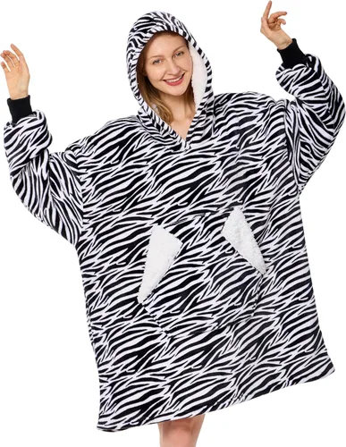 Vista 9 de Ramees - Manta portátil con capucha, sudadera de forro polar Sherpa de gran tamaño con mangas y bolsillos