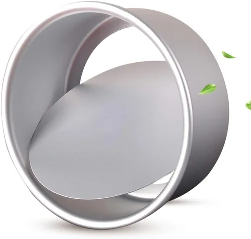 Molde redondo para tarta de queso de 10 pulgadas, molde redondo de aluminio con parte inferior extraíble, molde de gasa de aluminio anodizado para