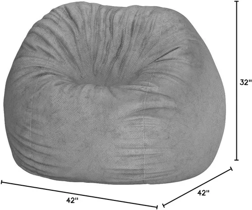 Vista 3 de CordaRoy's Puf de Chenilla - Silla Puf Convertible - Funda de Tela de Chenilla Lavable a Máquina - para Sótano, Sala de Estar, Sala de Juegos, Carbón