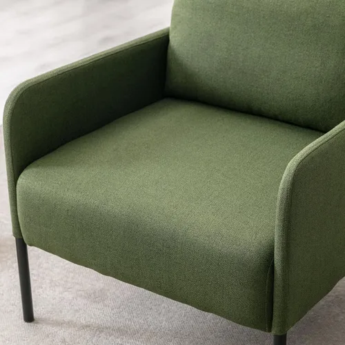 Vista 21 de Kmax Sofá individual de tela, silla moderna para sala de estar, espacio pequeño, apartamento, dormitorio, oficina, color gris