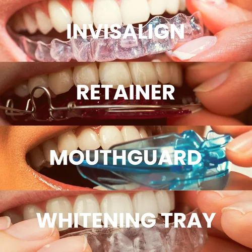 Vista 14 de Limpiador de retenedores y recipiente de remojo, tabletas de limpieza sin ensuciar con estuche universal de baño para dentaduras postizas y colador