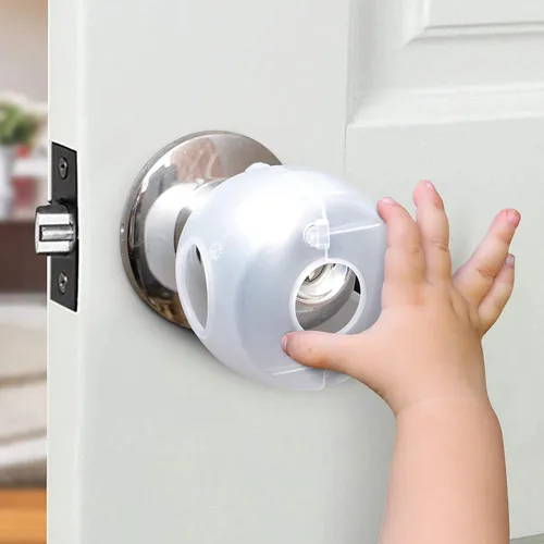 Vista 4 de Fundas para pomos de puerta de seguridad para bebés, 3 unidades (paquete de 1)