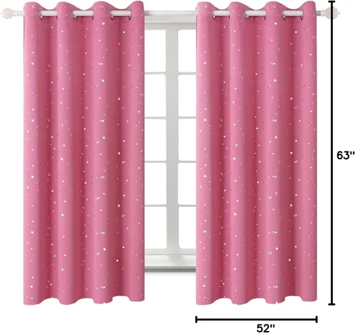 Vista 117 de BGment Cortinas cortas para ventanas, cortinas opacas pequeñas de 45 pulgadas para dormitorio, cortinas de oscurecimiento de habitación