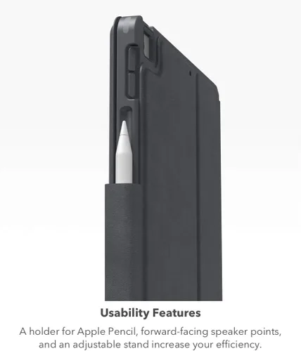 Vista 8 de ZAGG Pro Keys - Funda desmontable y teclado inalámbrico para Apple iPad de 10.2 pulgadas (Gen 9, 8, 7) - Emparejamiento Bluetooth, teclas