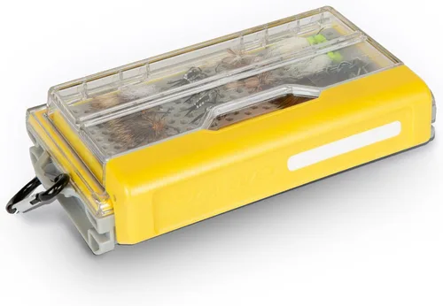 Vista 34 de Caja de Utilidad Premium Plano EDGE Flex Crankbait 3700, Gris y Amarillo con Tapa Transparente, Caja de Almacenamiento Impermeable para Pequeños