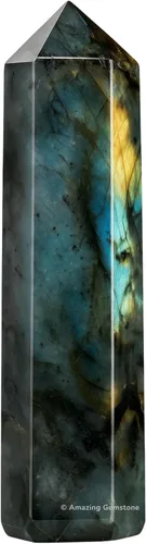 Vista 163 de Amazing Gemstone Torres de cristal de pirita, obelisco de punta de cristal curativo natural para curación de reiki y rejilla de cristal