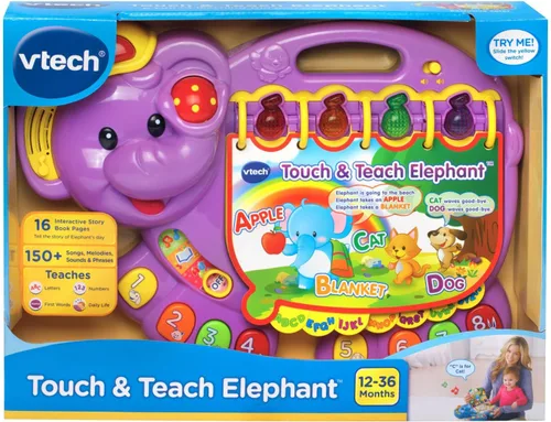 Vista 6 de Libro VTech Touch para aprender y tocar en forma de elefante, Azul