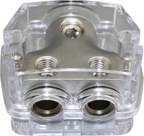 Vista 2 de Calibre 1X0 en 2X0 Gauge Out Car Power/Ground Distribution Block Clear PD-05C-0GA